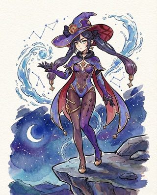 Mona Genshin Impact Character Art